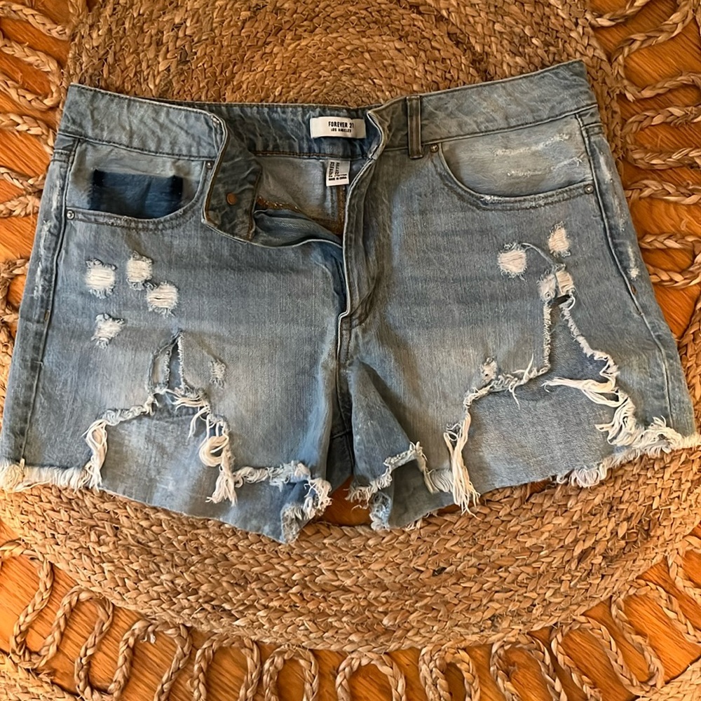 Forever 21 Los Angeles Distressed Shorts